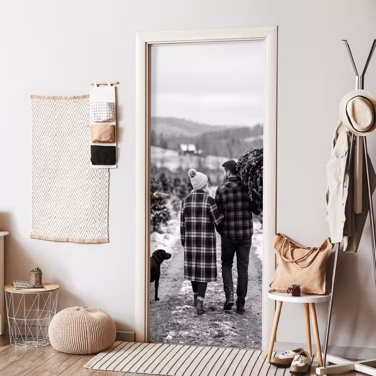 Deursticker - Mensen - Kerstboom - Winter — 8