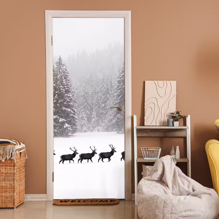 Deursticker - Natuur - Bos - Winter — 2