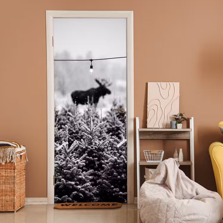 Deursticker - Dieren - Natuur - Winter — 2
