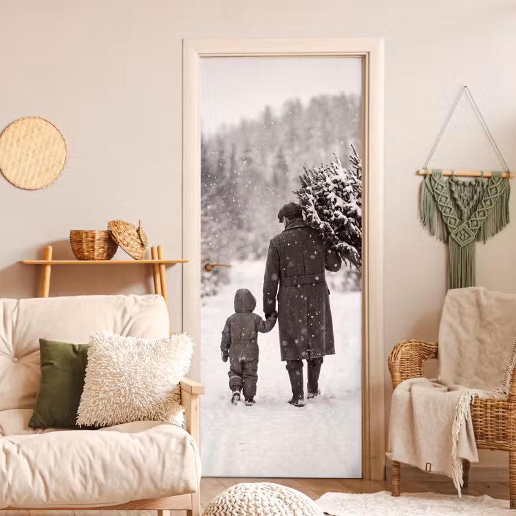 Deursticker - Man - Kind - Winter — 4