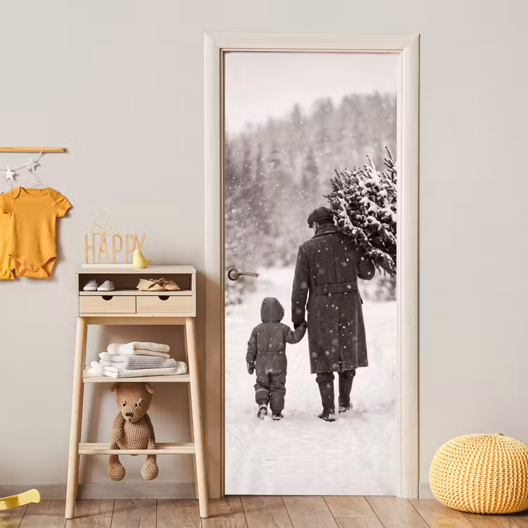 Deursticker - Man - Kind - Winter — 6
