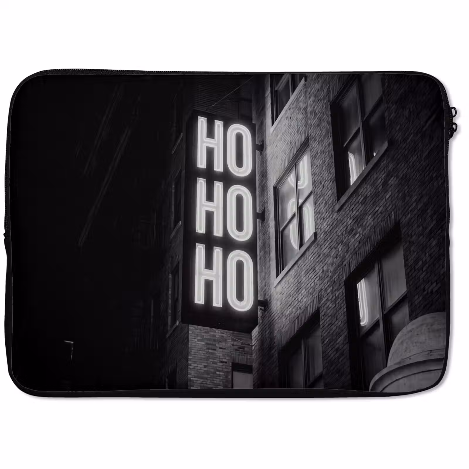 Laptophoes Gebouw - Nacht - Zwart-wit — 1