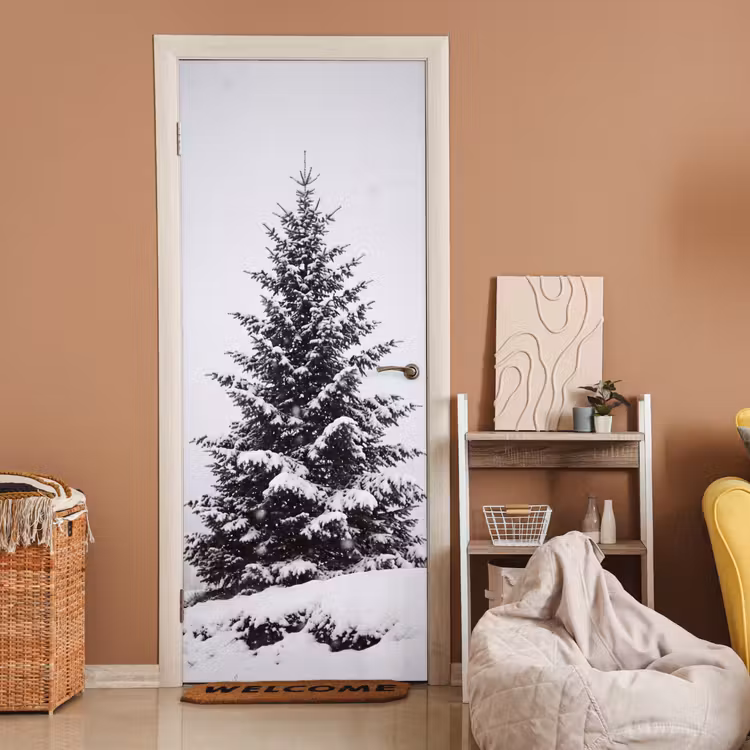 Deursticker - Boom - Winter - Sneeuw — 2