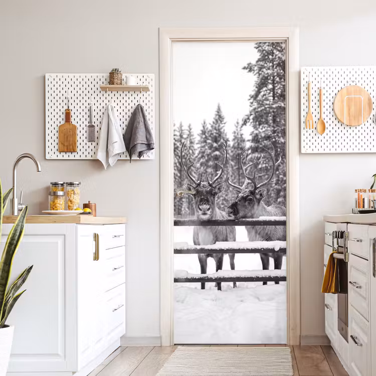 Deursticker - Rendier - Sneeuw - Winter — 7