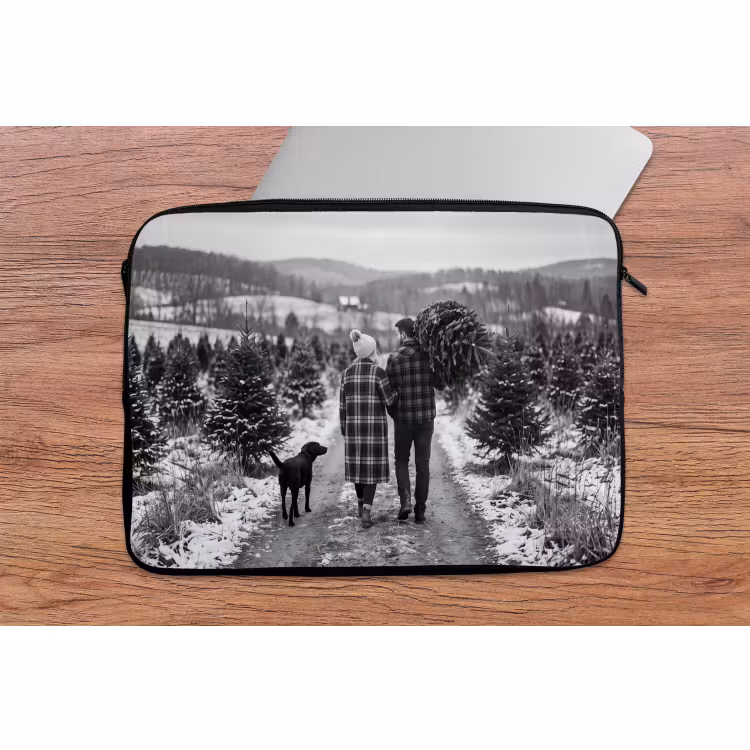 Laptophoes Mensen - Kerstboom - Winter — 2