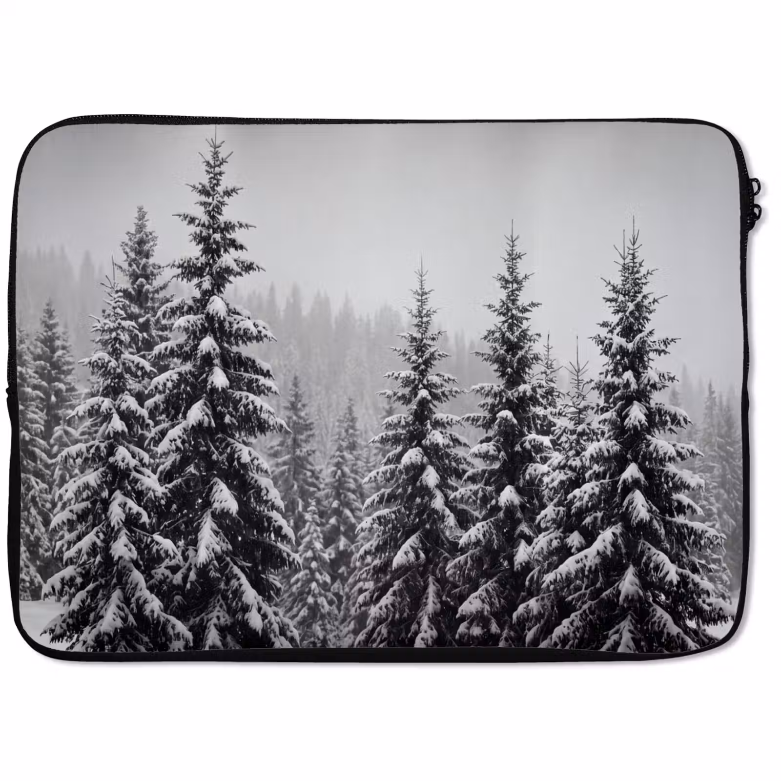 Laptophoes Bomen - Sneeuw - Natuur — 1