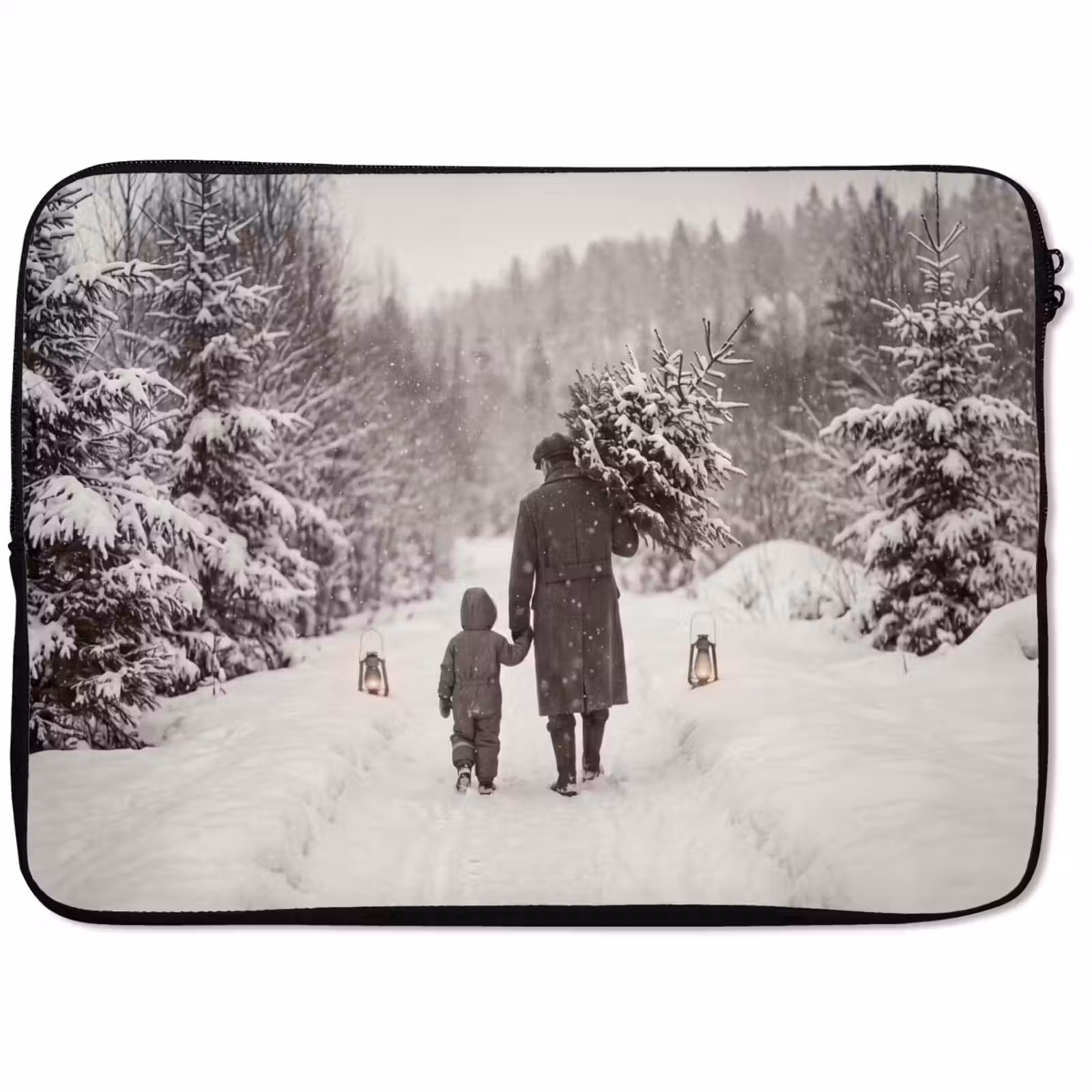 Laptophoes Man - Kind - Winter — 1