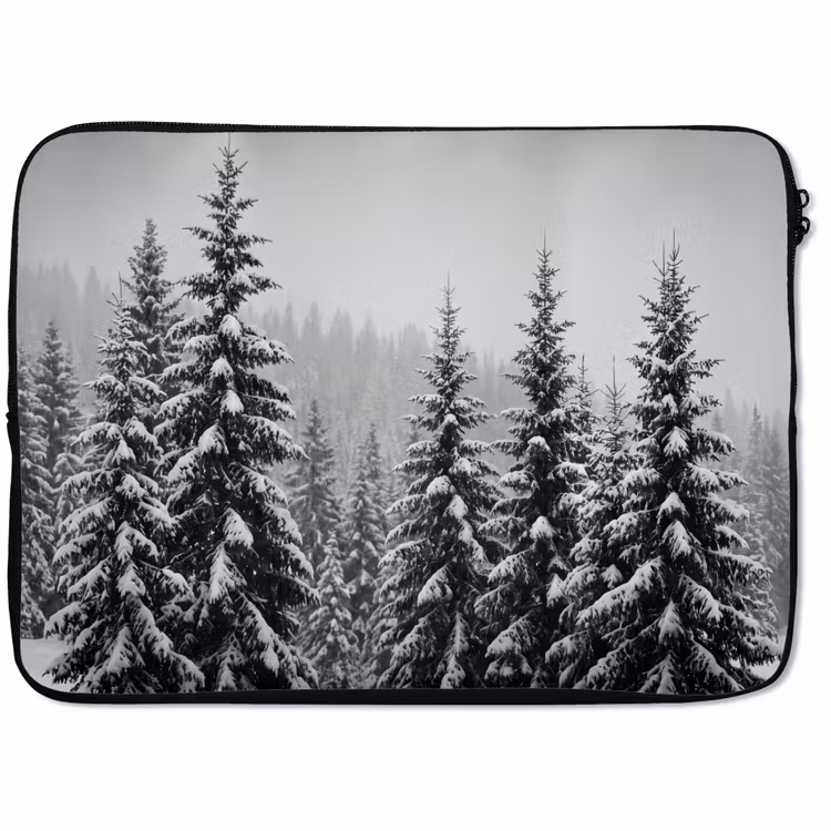 Laptophoes Bomen - Sneeuw - Natuur — 1