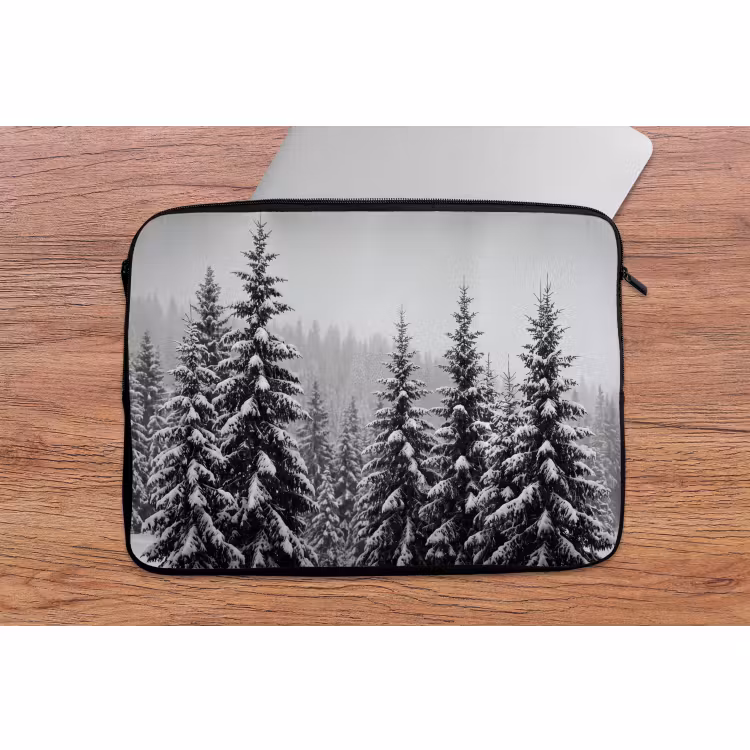 Laptophoes Bomen - Sneeuw - Natuur — 2