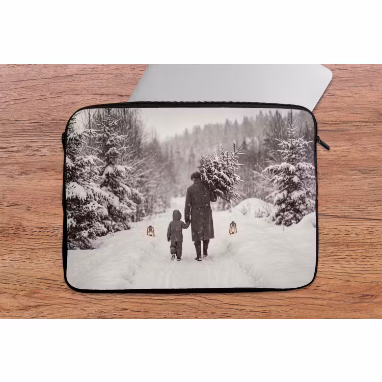 Laptophoes Man - Kind - Winter — 2