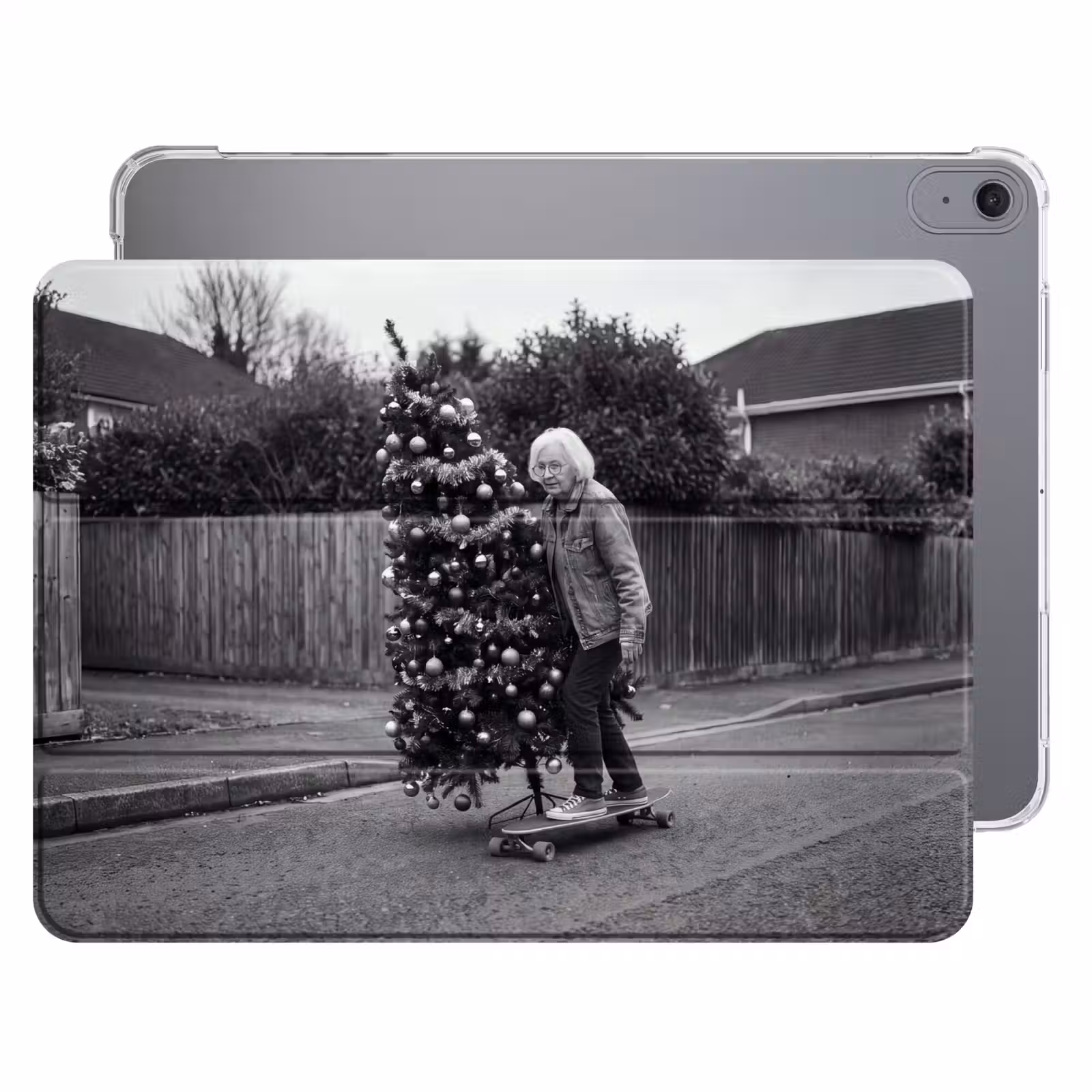 Vrouw - Skateboard - Kerst — 1
