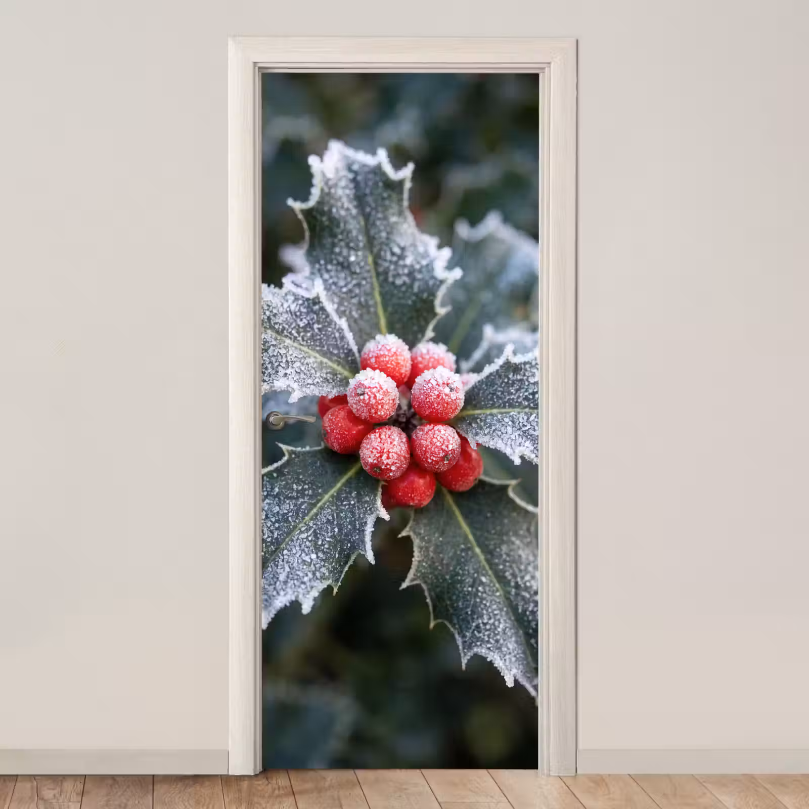 Deursticker - Plant - Berijpte - Winter — 1