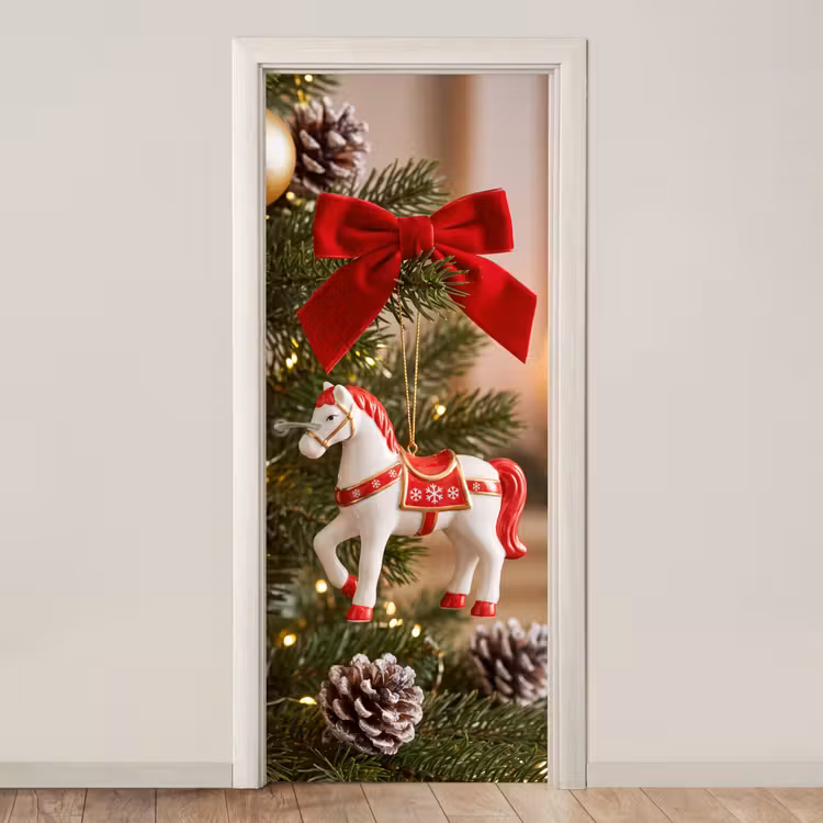 Deursticker - Paard - Kerst - Decoratie — 1