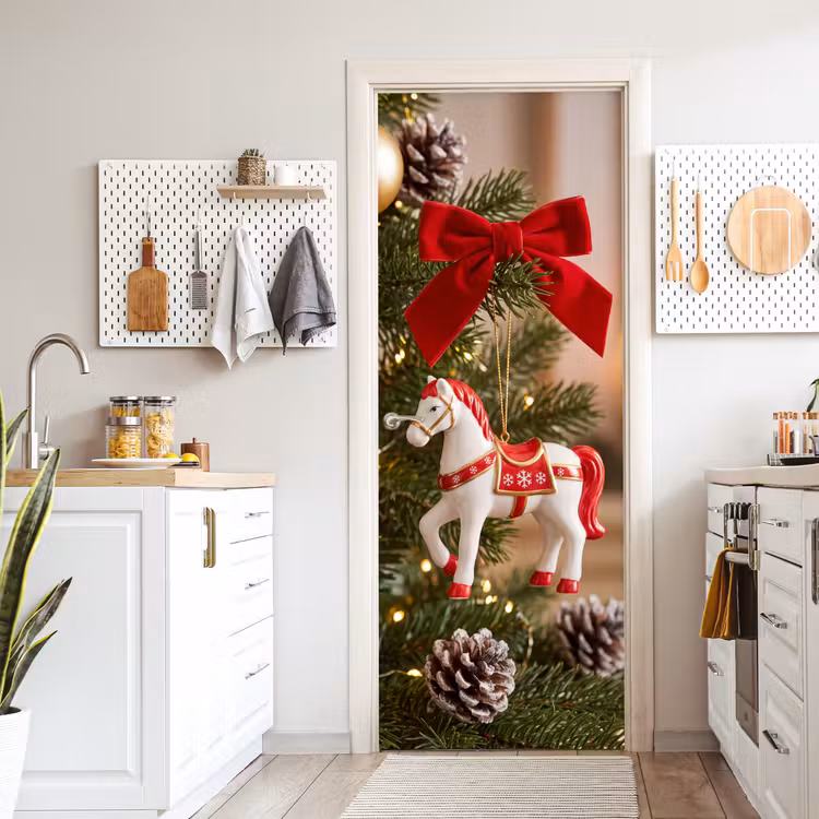 Deursticker - Paard - Kerst - Decoratie — 7