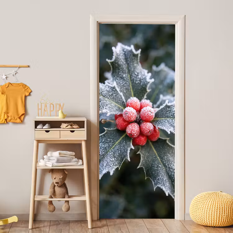 Deursticker - Plant - Berijpte - Winter — 6