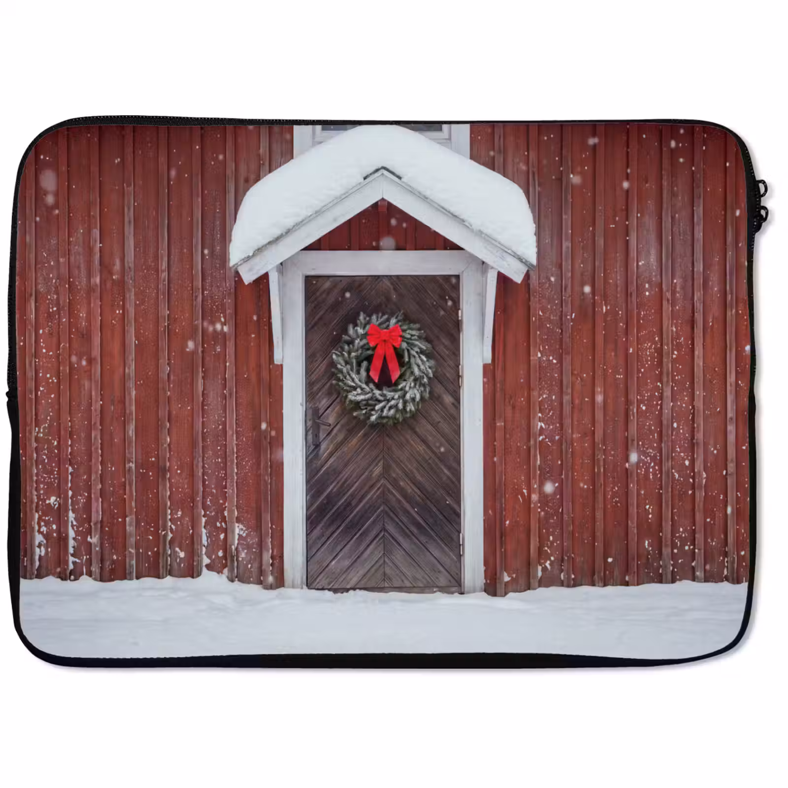 Laptophoes Deur - Kerstkrans - Winter — 1
