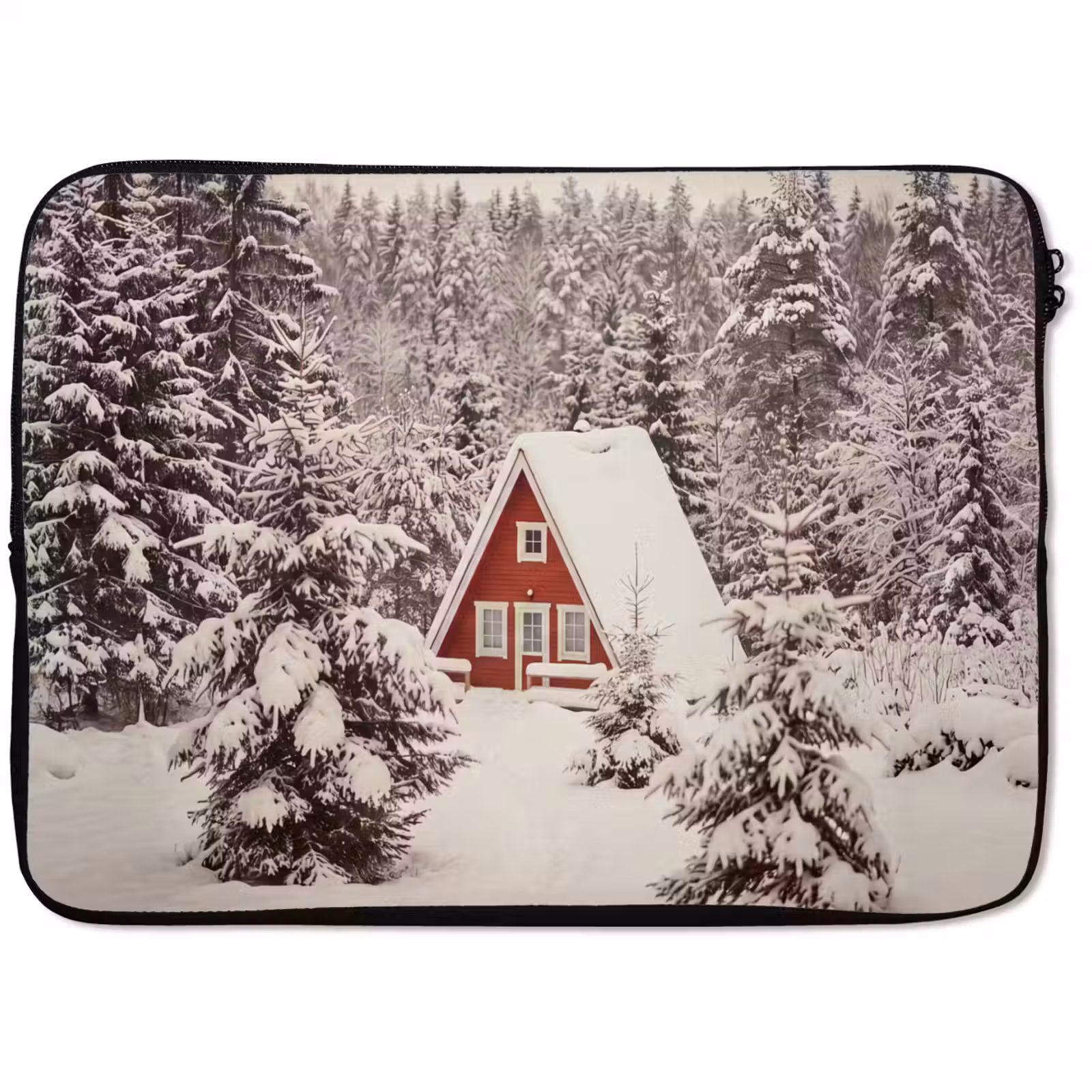 Laptophoes Huis - Winter - Sneeuw — 1