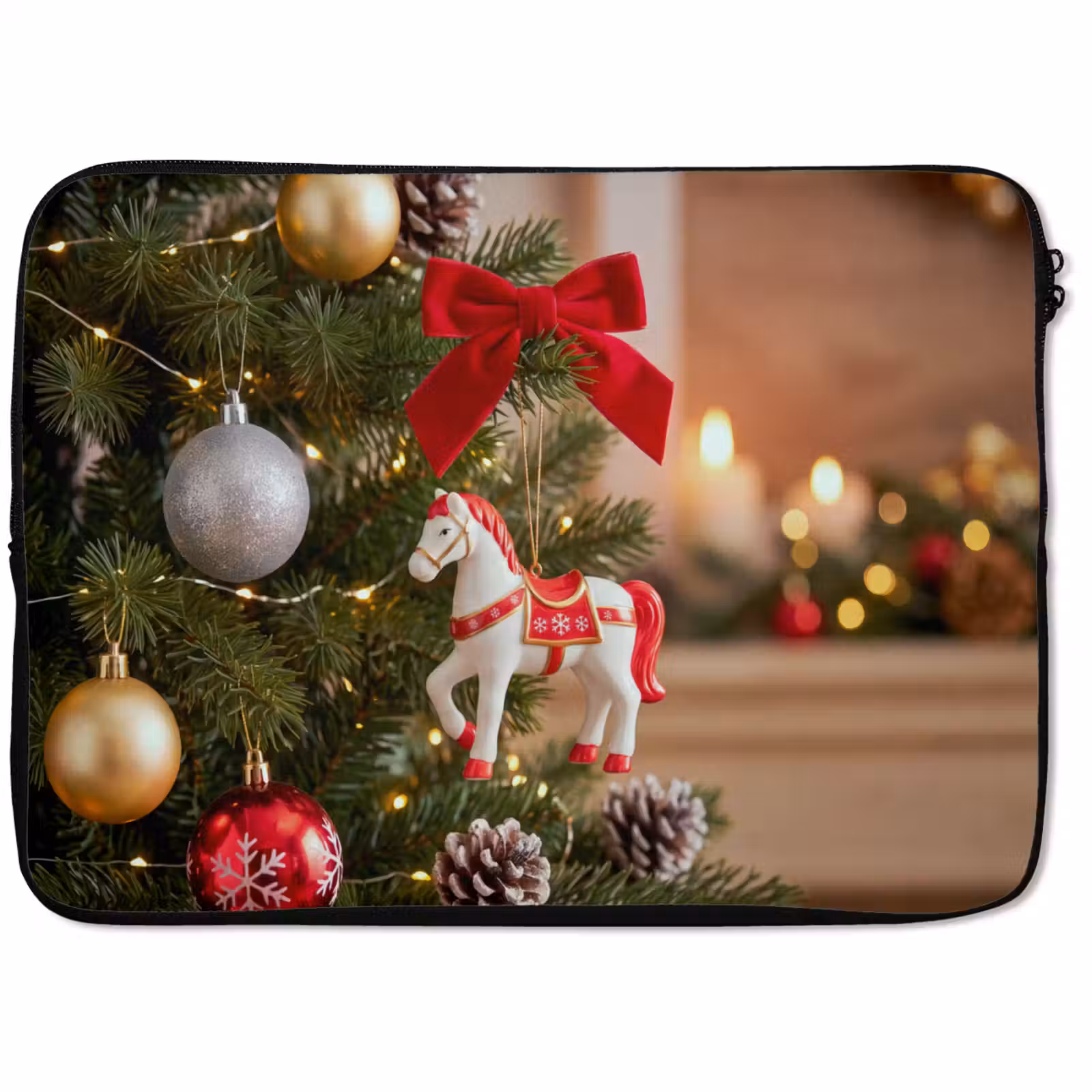 Laptophoes Paard - Kerst - Decoratie — 1