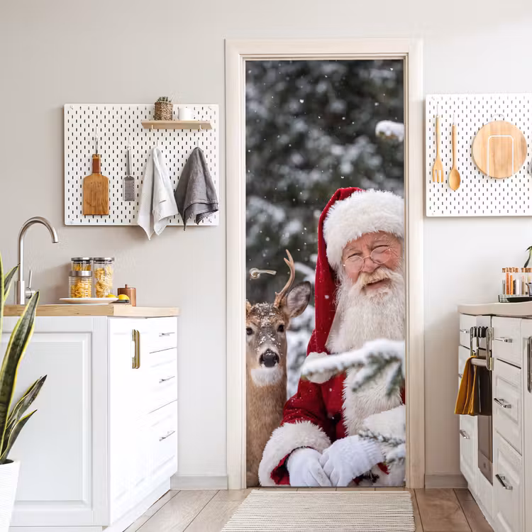 Deursticker - Kerstman - Hert - Sneeuw — 7