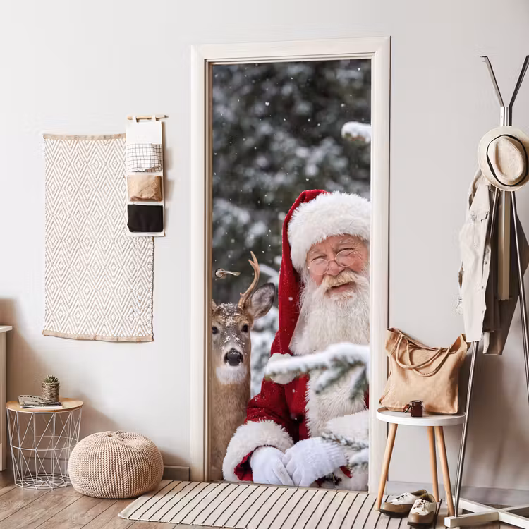 Deursticker - Kerstman - Hert - Sneeuw — 8