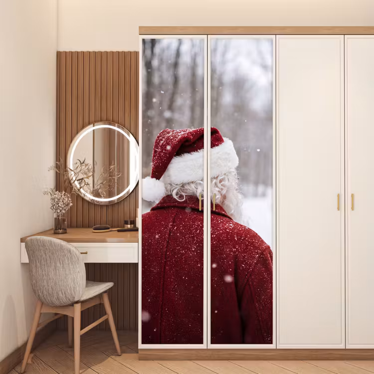 Deursticker - Kerstman - Winter - Sneeuw — 5