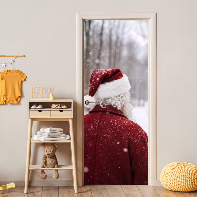 Deursticker - Kerstman - Winter - Sneeuw — 6