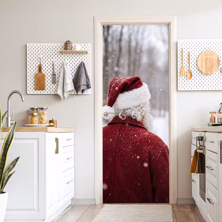 Deursticker - Kerstman - Winter - Sneeuw — 7