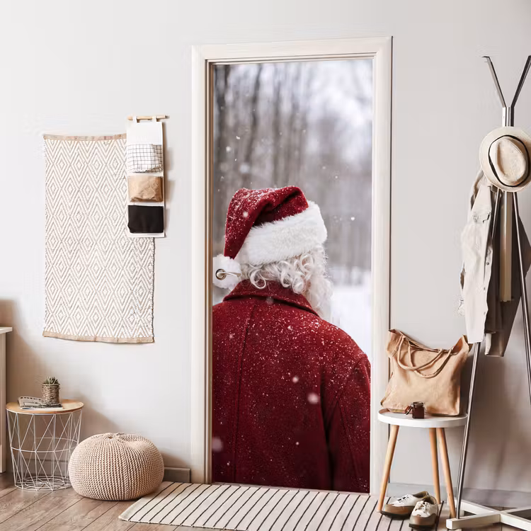 Deursticker - Kerstman - Winter - Sneeuw — 8
