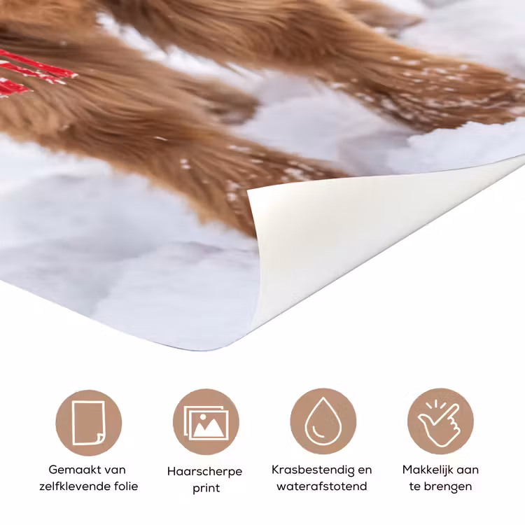 Deursticker - Koe - Kerst - Sneeuw — 3