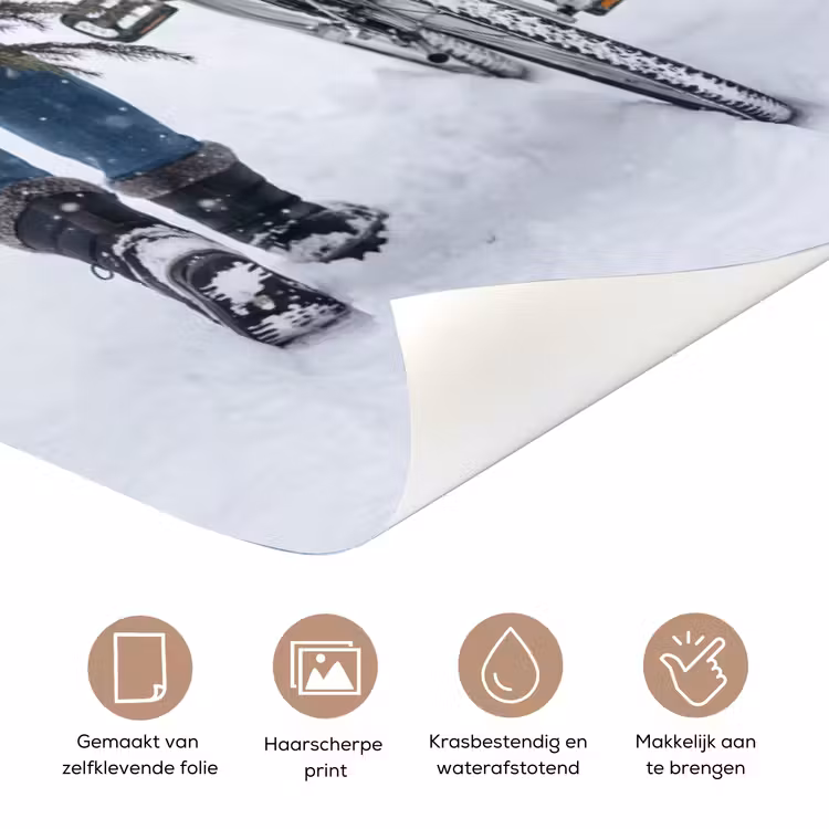 Deursticker - Persoon - Boom - Winter — 3