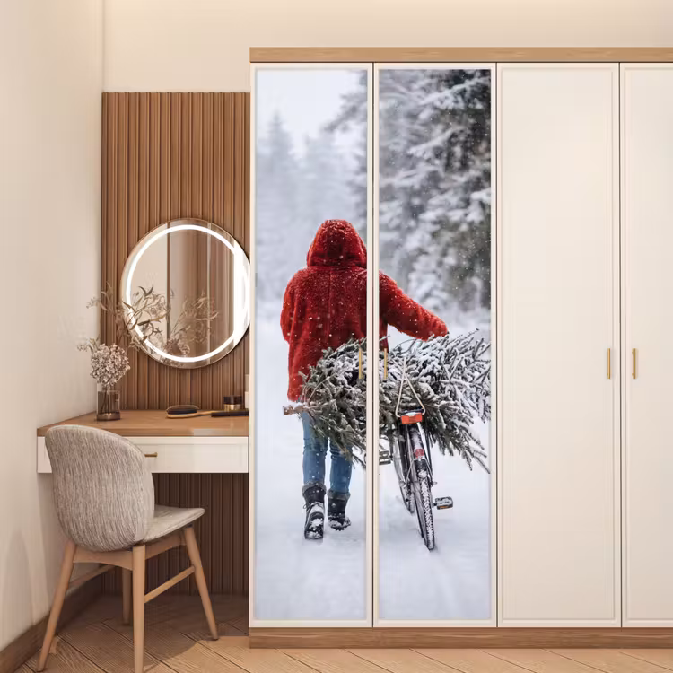 Deursticker - Persoon - Boom - Winter — 5