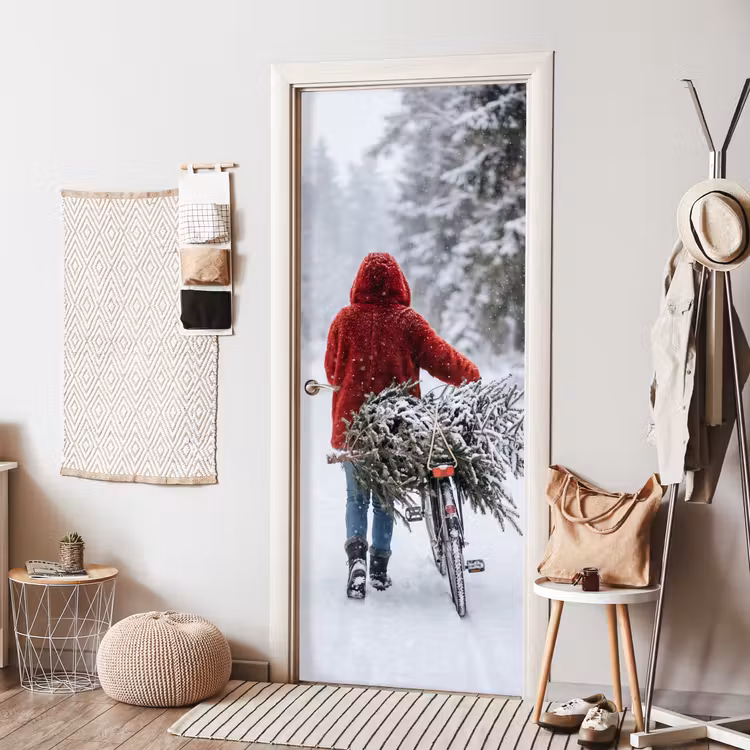 Deursticker - Persoon - Boom - Winter — 8