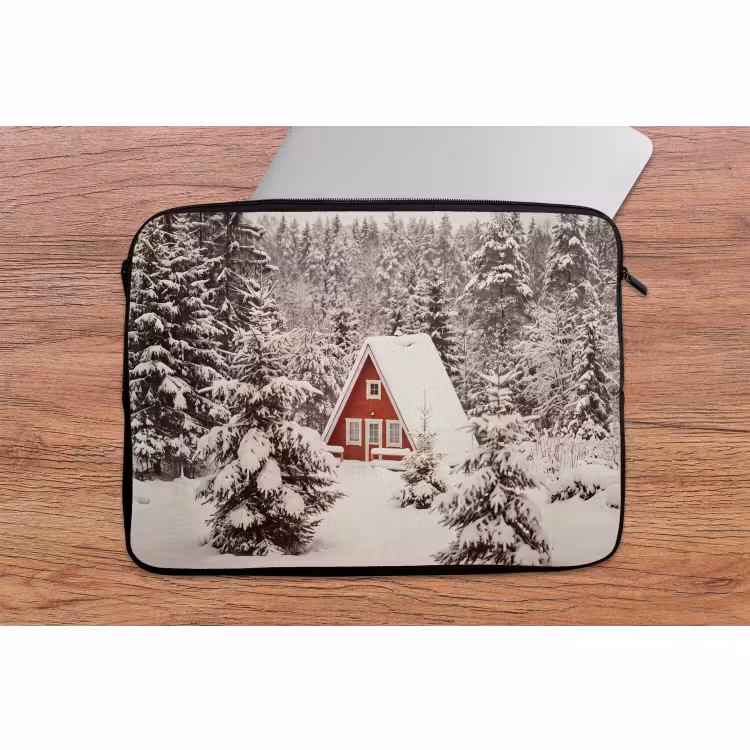 Laptophoes Huis - Winter - Sneeuw — 2