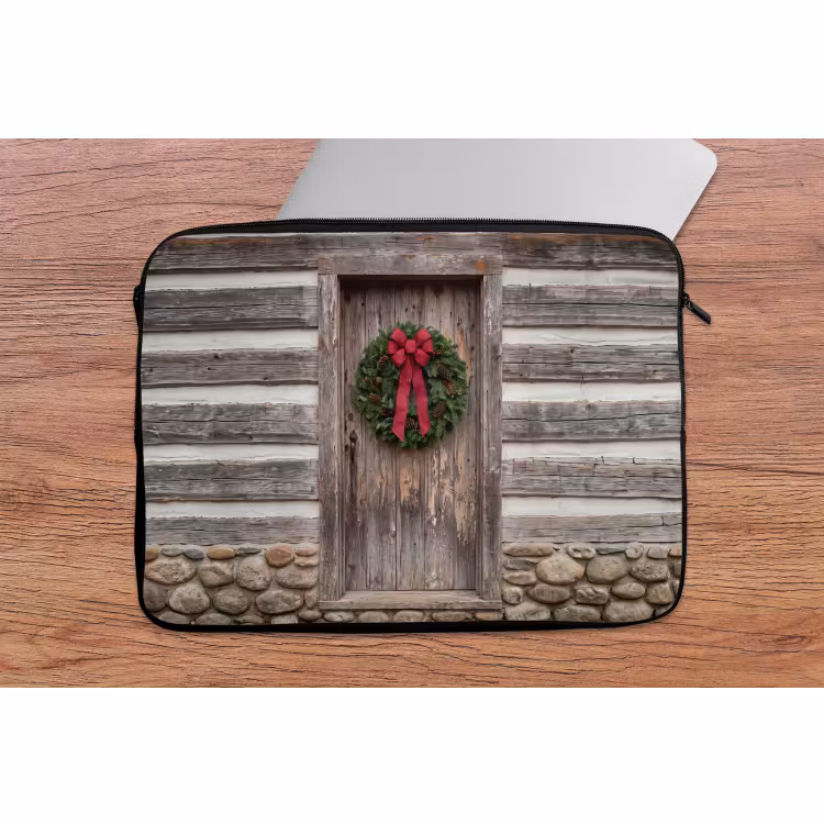 Laptophoes Krâns - Deur - Kerst — 2