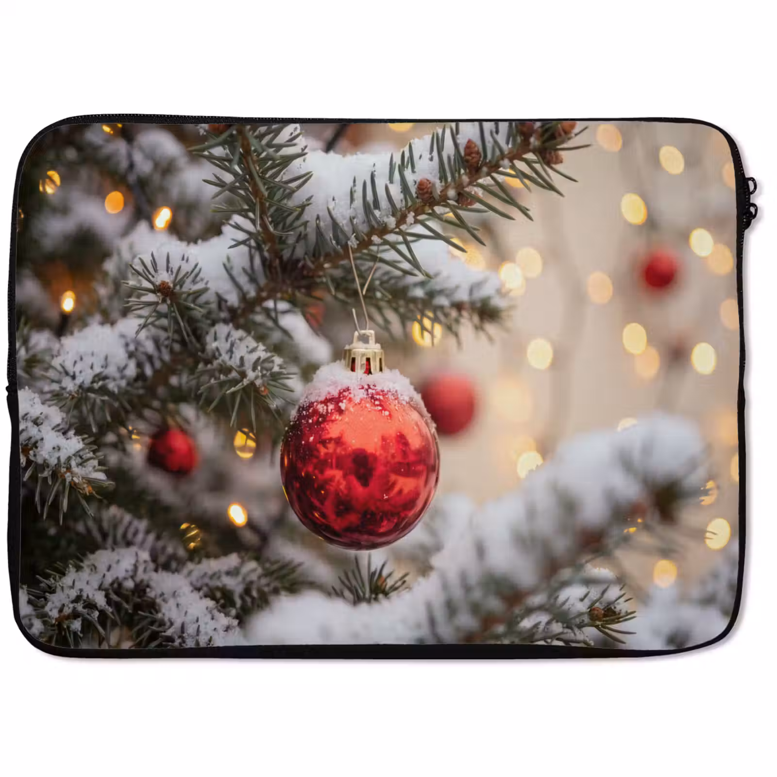 Laptophoes Kerstbal - Sneeuw - Winter — 1