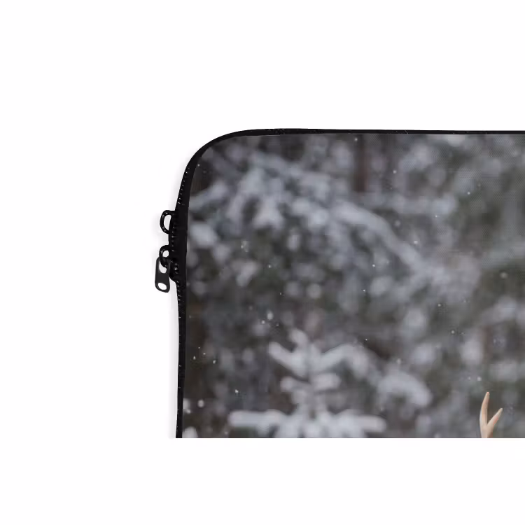 Laptophoes Kerstman - Hert - Sneeuw — 5