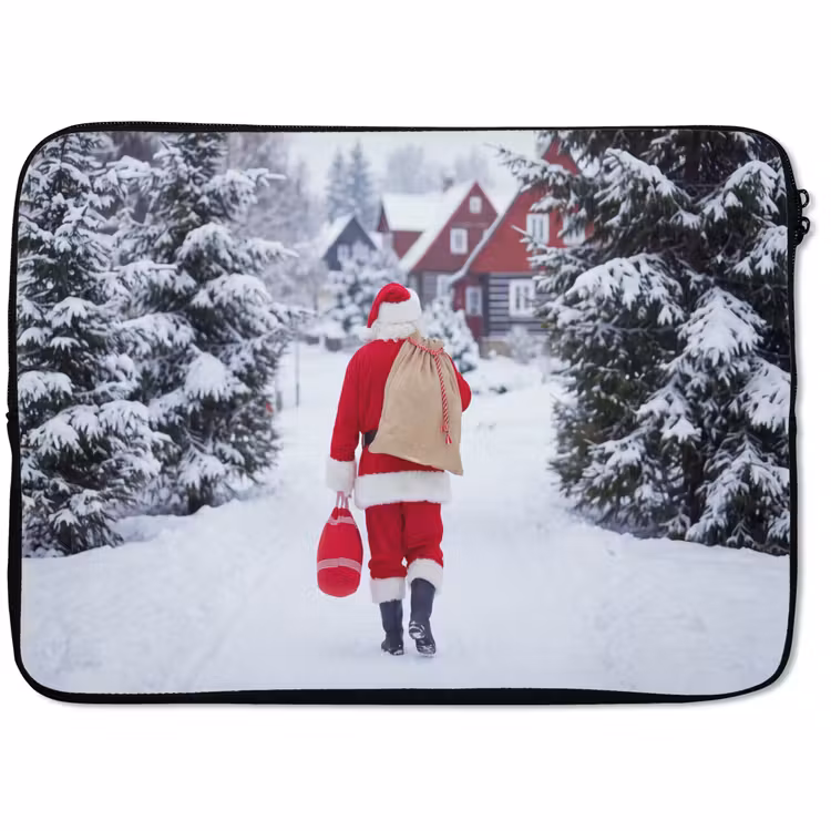 Laptophoes Kerstman - Sneeuw - Winter — 1