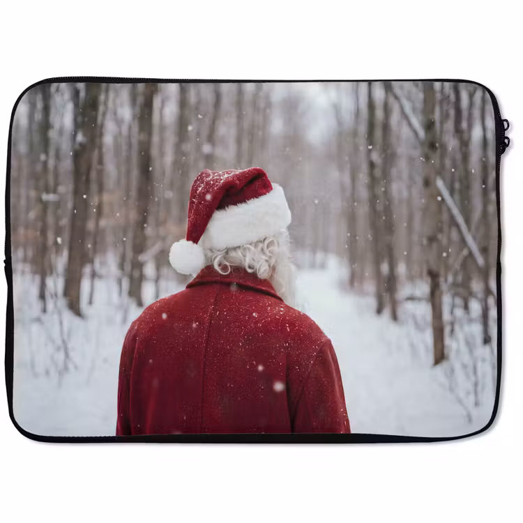 Laptophoes Kerstman - Winter - Sneeuw — 1