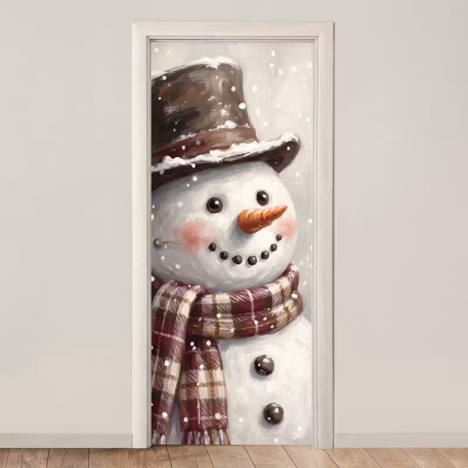 Deursticker - Sneeuwman - Winter - Kerst — 1