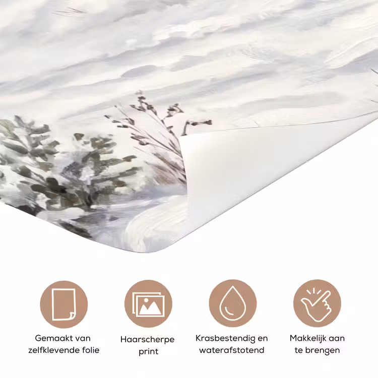 Deursticker - Auto - Besneeuwd - Bos — 3