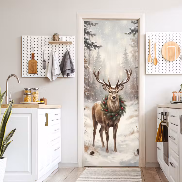 Deursticker - Hert - Sneeuw - Dieren — 7