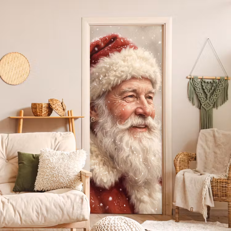 Deursticker - Kerstman - Sneeuw - Kerst — 4