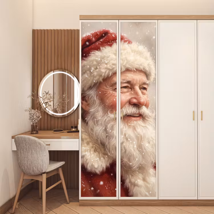 Deursticker - Kerstman - Sneeuw - Kerst — 5