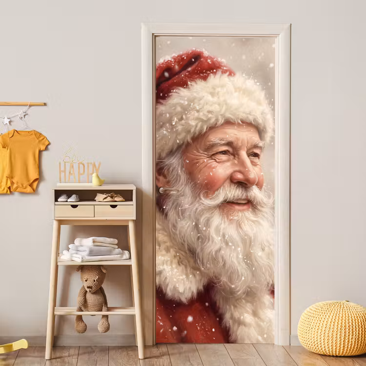 Deursticker - Kerstman - Sneeuw - Kerst — 6