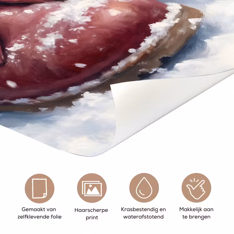 Deursticker - Muizen - Laarzen - Sneeuw — 3