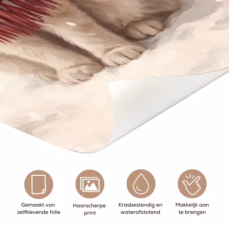 Deursticker - Kat - Vogel - Winter — 3