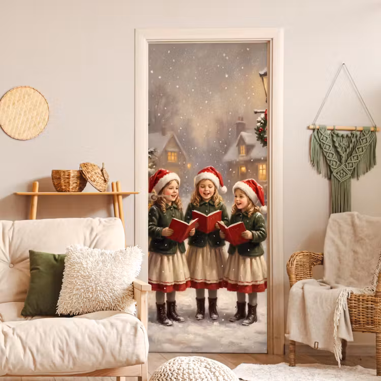 Deursticker - Kinderen - Kerst - Sneeuw — 4
