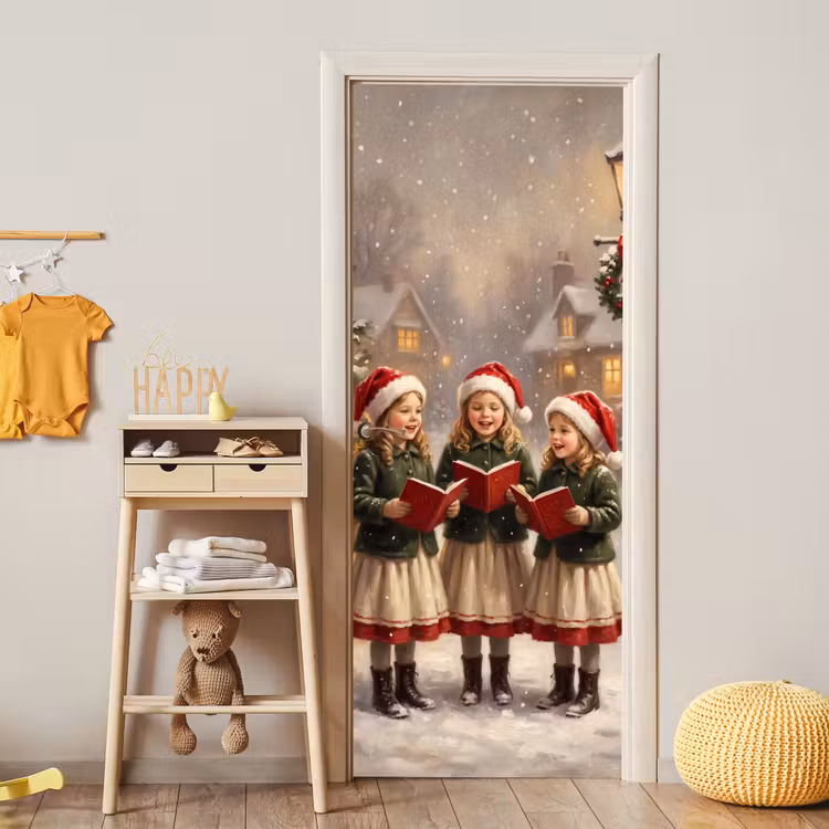 Deursticker - Kinderen - Kerst - Sneeuw — 6