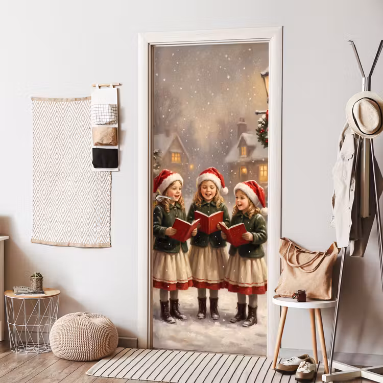 Deursticker - Kinderen - Kerst - Sneeuw — 8