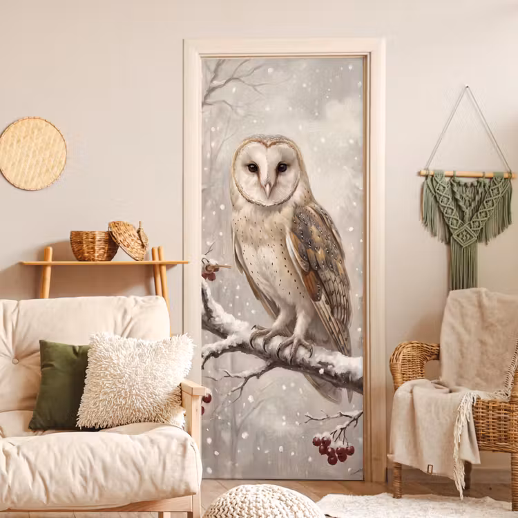 Deursticker - Vogel - Winter - Natuur — 4
